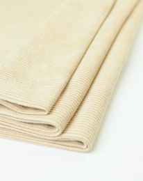 Ткань замша трикотажная рубчик Кордрой бежево-розовый