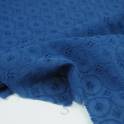Ткань хлопок вышивка дымчато-синий