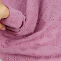 Ткань хлопок вышивка "цветы" грязно-розовый