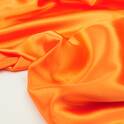 Ткань атлас Сатин стретч однотонный оранжевый