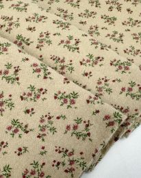 Ткань фланель принт d4 бежевый песочный