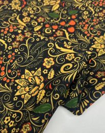 Ткань костюмно-плательная "Барби" принт d7 черный