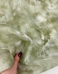 Ткань органза принт d8 выбеленная олива