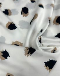 Ткань шелк принт d 1 молочный/ivory