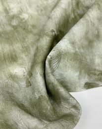 Ткань органза принт d8 выбеленная олива