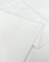 Ткань хлопок вышивка d3 молочный/ivory