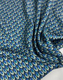 Ткань шелк принт d16 синий