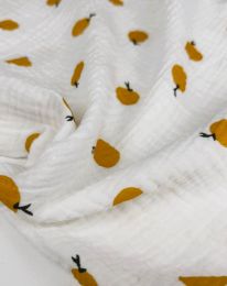 Ткань муслин принт D23 молочный/ivory