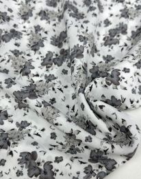 Ткань штапель принт D2 светлое молоко