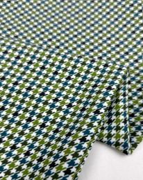 Ткань костюмно-плательная "Барби" принт d3 зеленый