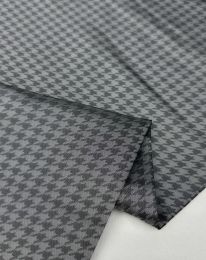 Ткань подклада жаккард "лапка" серый