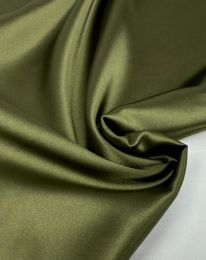 Ткань атлас сатин стретч хаки