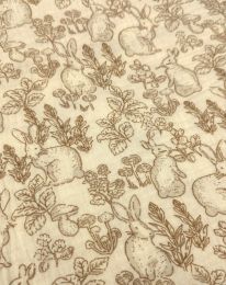 Ткань муслин принт D21 сливочный