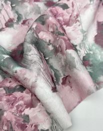 Ткань бохо принт "Вероника" D10 светло-розовый