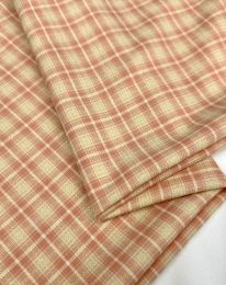 Ткань клетка костюмная "Севиль" d 2105 персик
