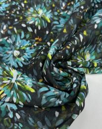 Ткань шифон принт d5 черный