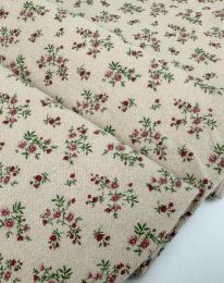 Ткань фланель принт d4 бежевый