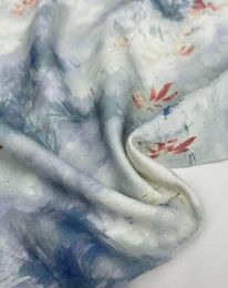 Ткань энар "Бабус" d14 дымчатый синий