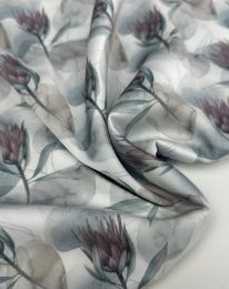 Ткань шелк принт d17 белый