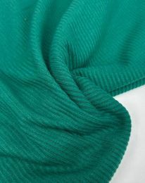 Ткань трикотаж в рубчик 2834 изумрудный