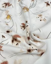 Ткань штапель принт "Адель" d6 нежный розовый