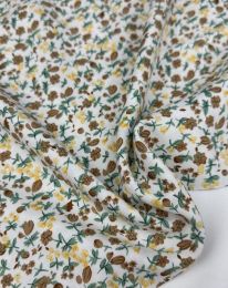 Ткань штапель принт D26 молочный/ivory