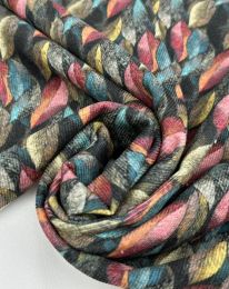 Ткань вельвет принт d1 черный