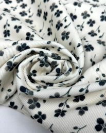 Ткань вельвет принт d3 топленое молоко