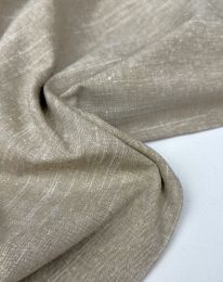 Ткань лен костюмный "Стоун" темно-бежевый