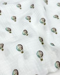 Ткань муслин принт D2 светлое молоко