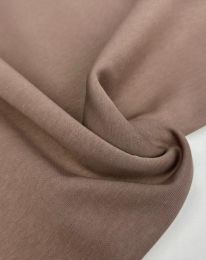 Ткань лакост трикотаж капучино с розовым оттенком