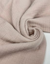 Ткань муслин однотонный бежево-розовый