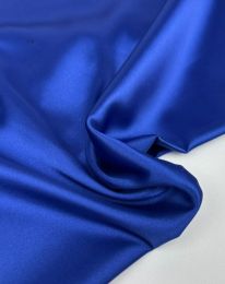 Ткань атлас сатин стретч электрик