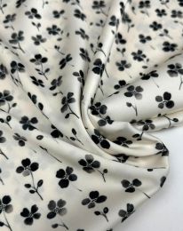 Ткань шелк принт d8 топленое молоко