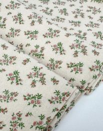 Ткань фланель принт d4 светло-бежевый