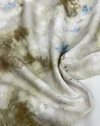 Ткань энар "Бабус" d14 выбеленная олива