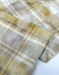 Ткань костюмная клетка d 19 горчица