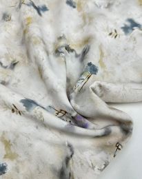 Ткань штапель принт "Адель" d10 серо-бежевый