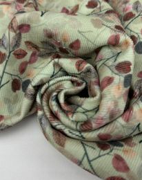 Ткань вельвет принт d6 салатный светлый