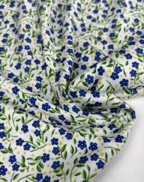 Ткань шелк принт d13 молочный/ivory