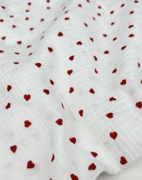 Ткань муслин принт D8 молочный/ivory