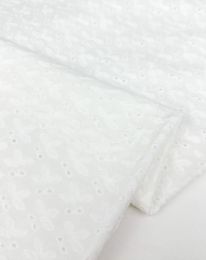 Ткань хлопок вышивка d 6 молочный/ivory