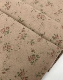 Ткань фланель принт d1 кофе с молоком