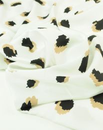 Ткань шелк принт d 1 молочный/ivory