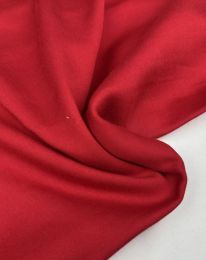 Ткань штапель-шёлк однотонный красный