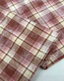 Ткань клетка костюмная D1 пудра