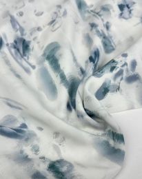 Ткань штапель принт "Адель" d1 молочный/ivory