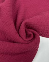 Ткань муслин однотонный бордовый