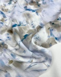 Ткань штапель принт "Адель" d3 светло-голубой