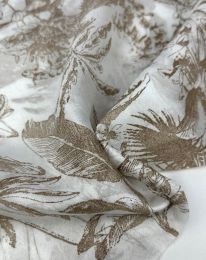 Ткань органза принт д3 кофе с молоком